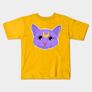Helpful Purple Kitty Friend Kids T-Shirt